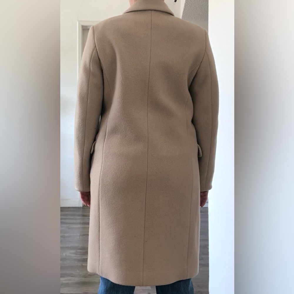 Cream Beige Wool Cashmere Double Breasted Coat by Closed XS - Picture 5 of 12